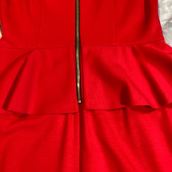 Vince Camuto Red Peplum Dress NWT S6 - Picture 10 of 12